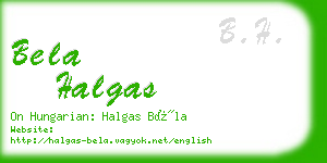 bela halgas business card